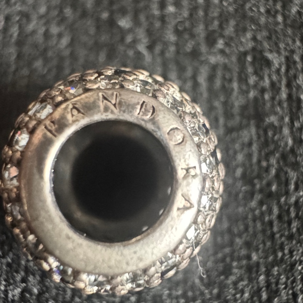 PANDORA ALE STERLING SILVER 925 SHIMMERING BLACK BLOSSOM CHARM BEAD - Picture 2 of 4